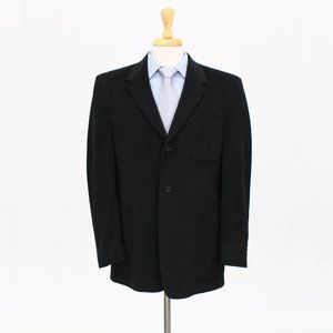 Kenneth Cole 42R Black Solid 3-Button Sport Coat Blazer Jacket G108